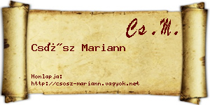 Csősz Mariann névjegykártya
